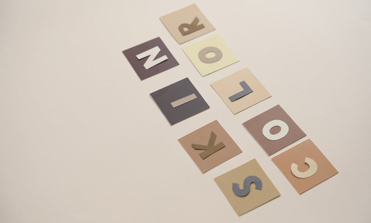 Free Alphabets in Paper Cutouts Stock Photo