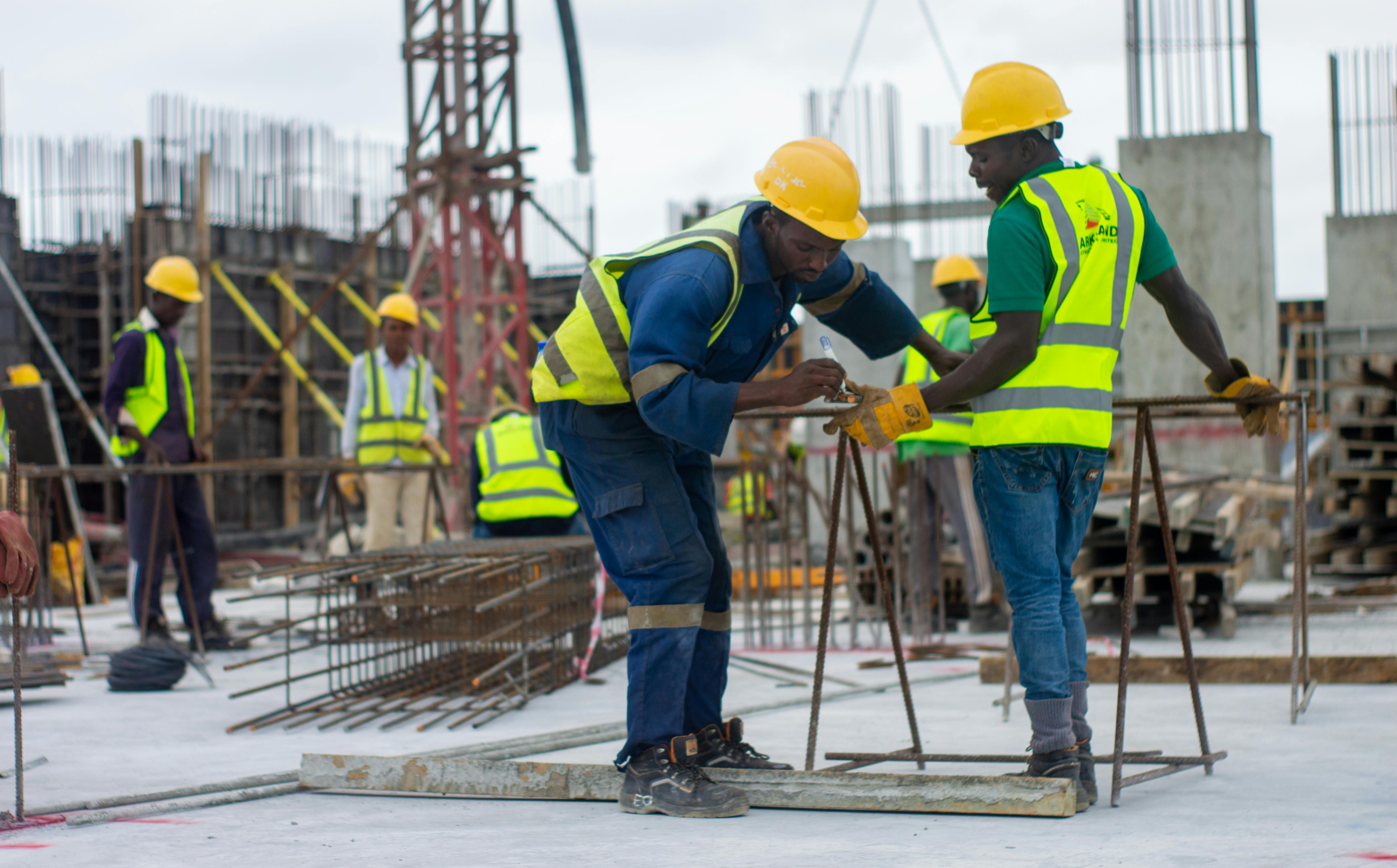 Construction Workers are Working with Flexibility