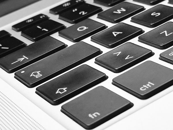 Close-up of a laptop keyboard