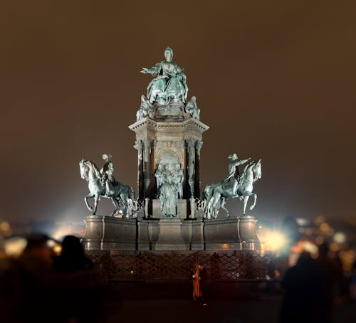 The Statue of  Maria Theresa and the Military Commanders at the Monument in Vienna, Austria