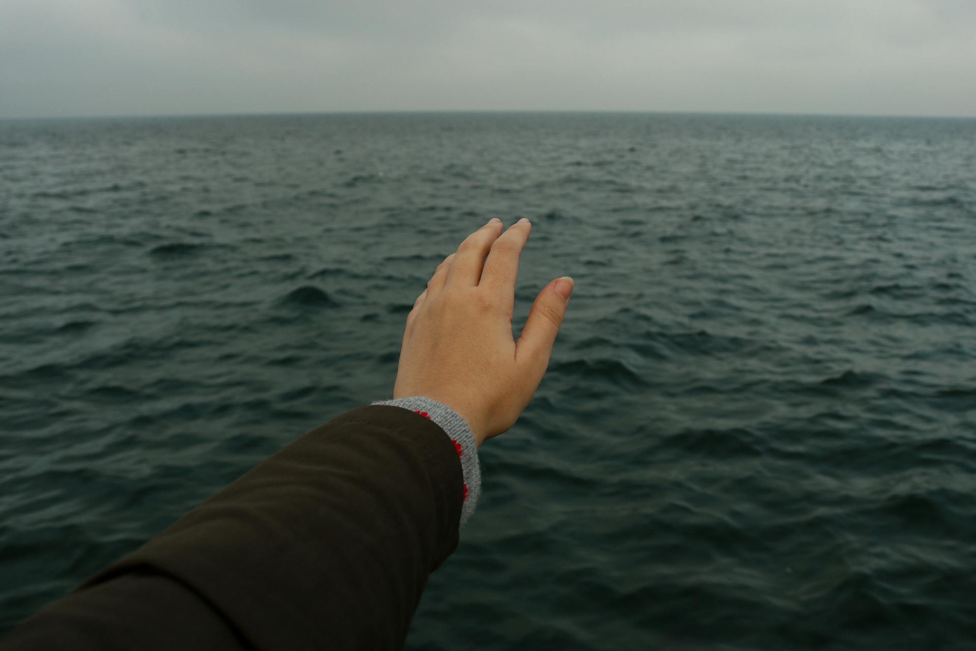 Close Up Shot of a Person Reaching Out