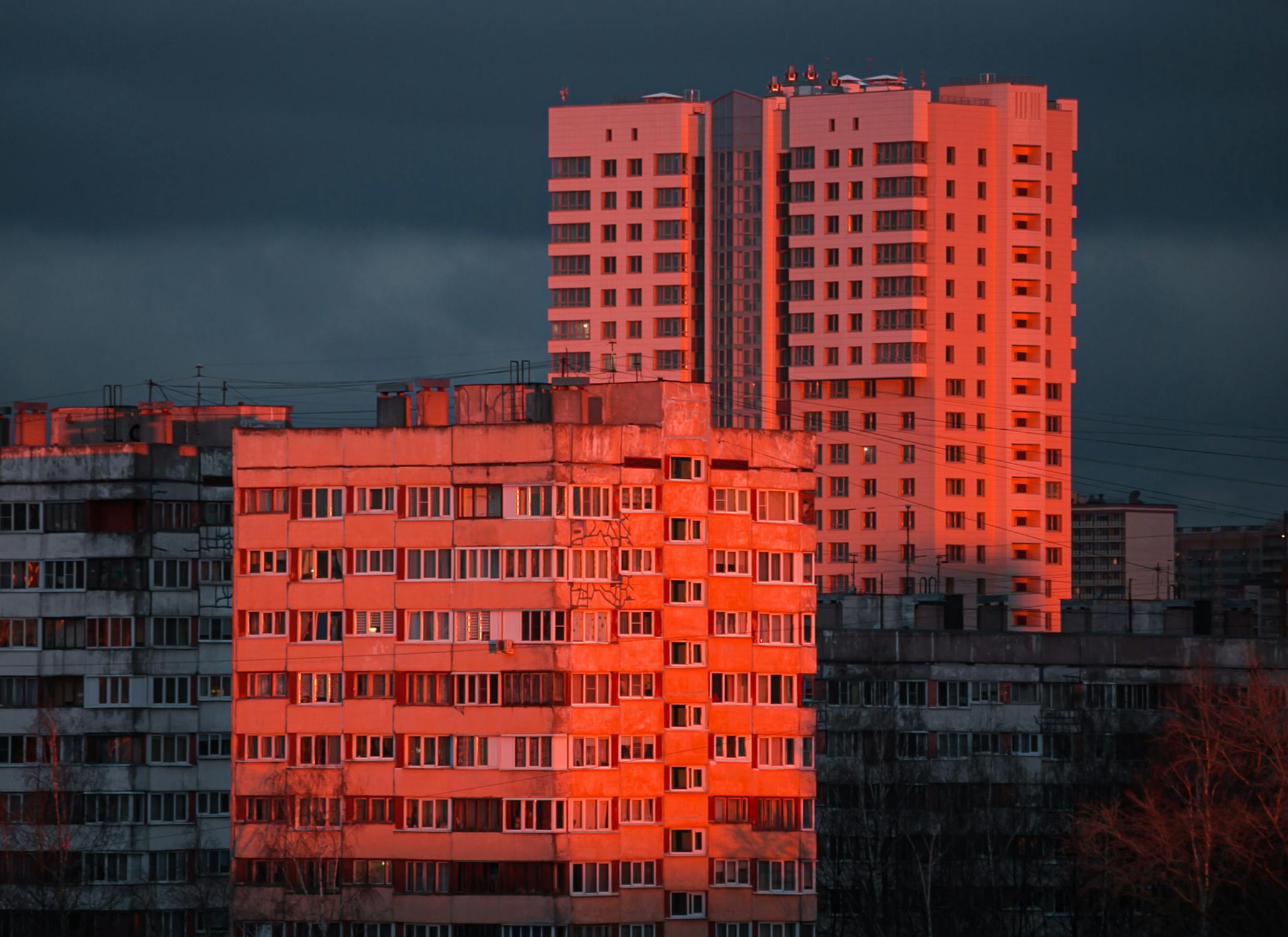 High Rise Orange Apartment Old Buildings Photo · Free Stock Photo