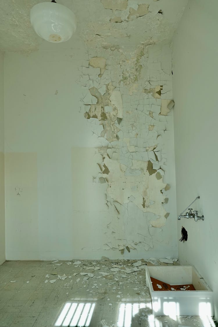 Abandoned Destroyed Bathroom Interior 