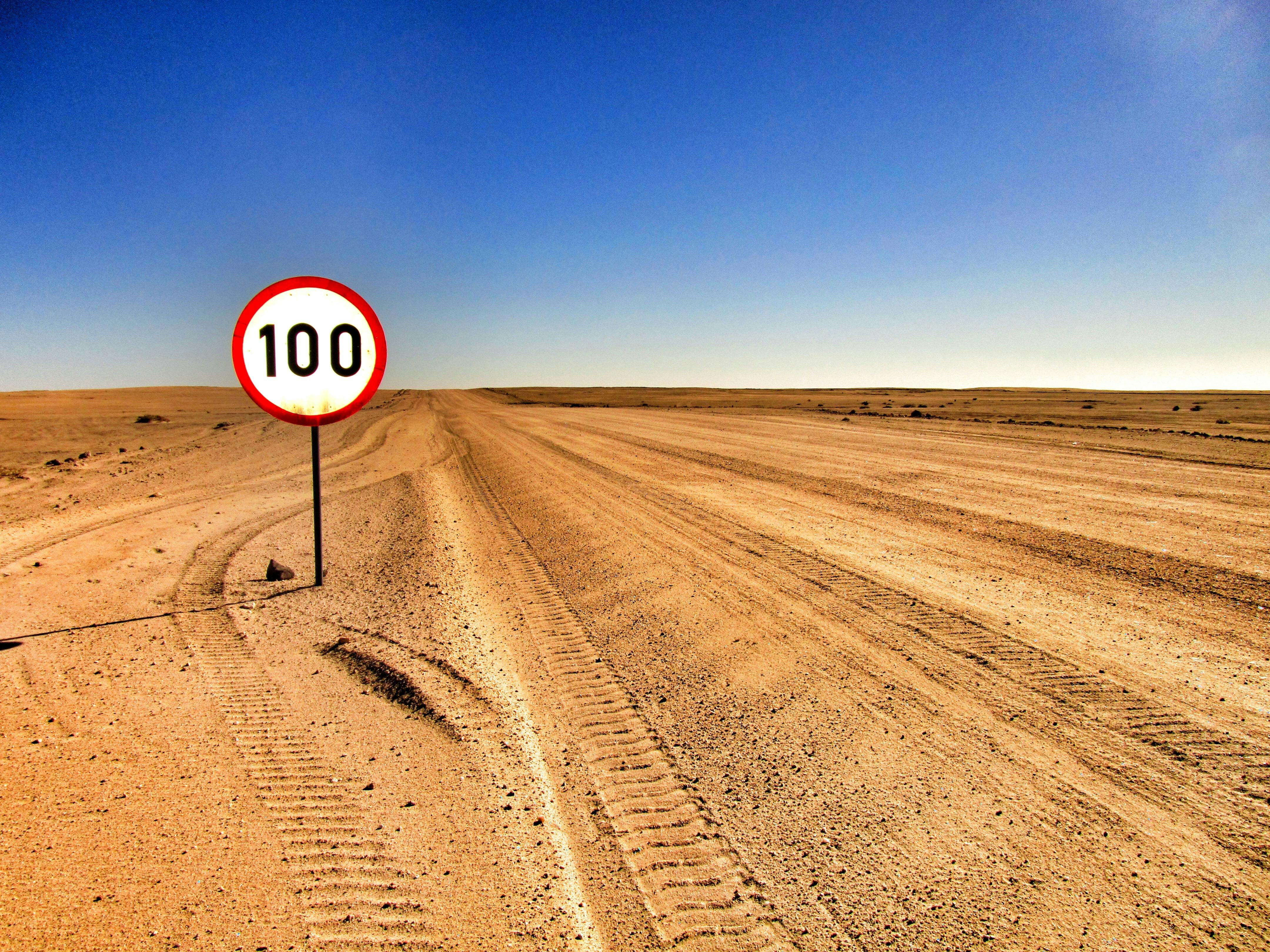 100 Road Sigange · Free Stock Photo