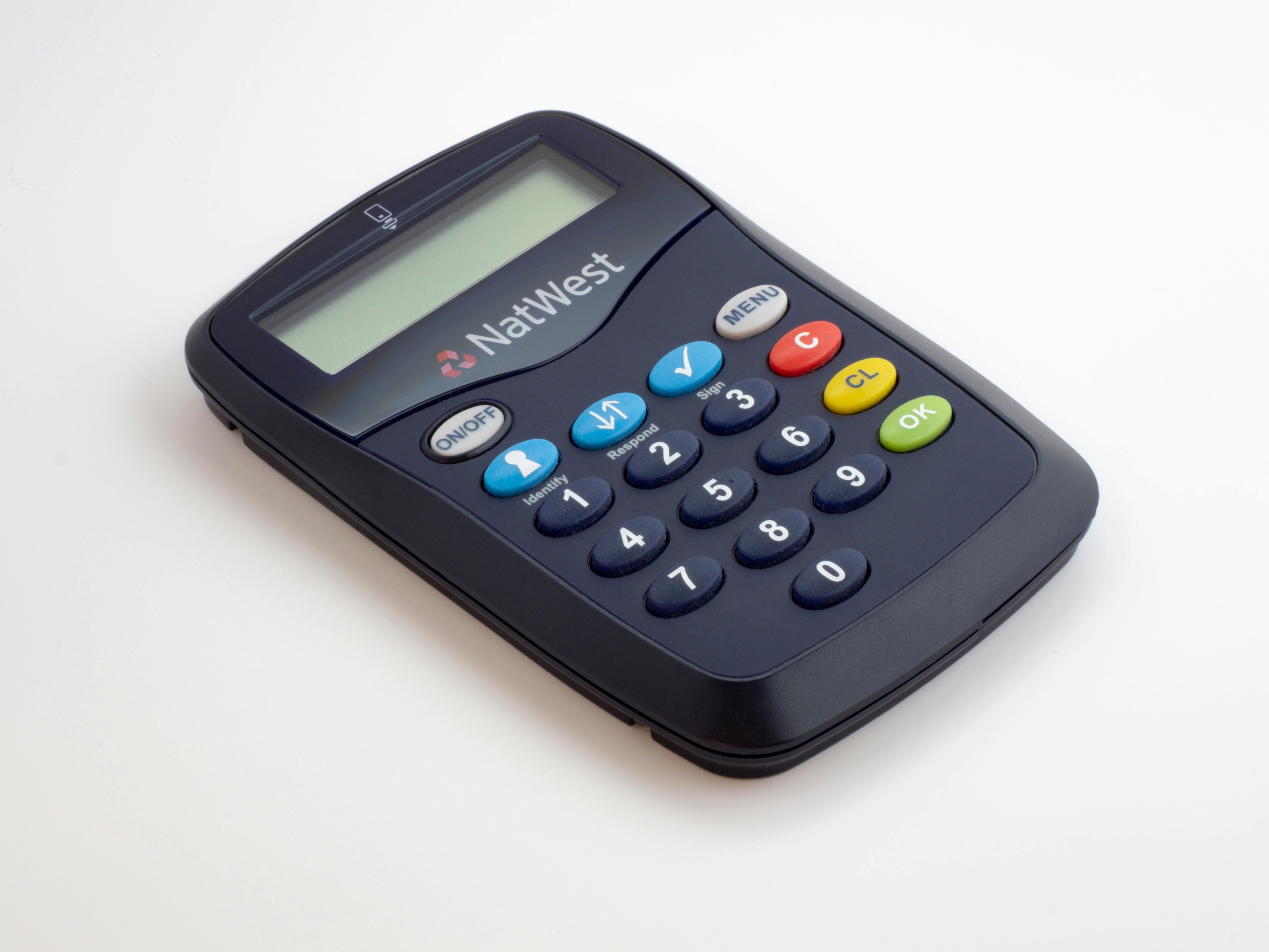 free stock photo of natwest card reader product shot white background