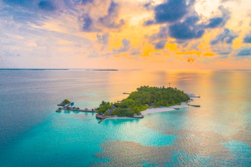 Free Island during Golden Hour Stock Photo