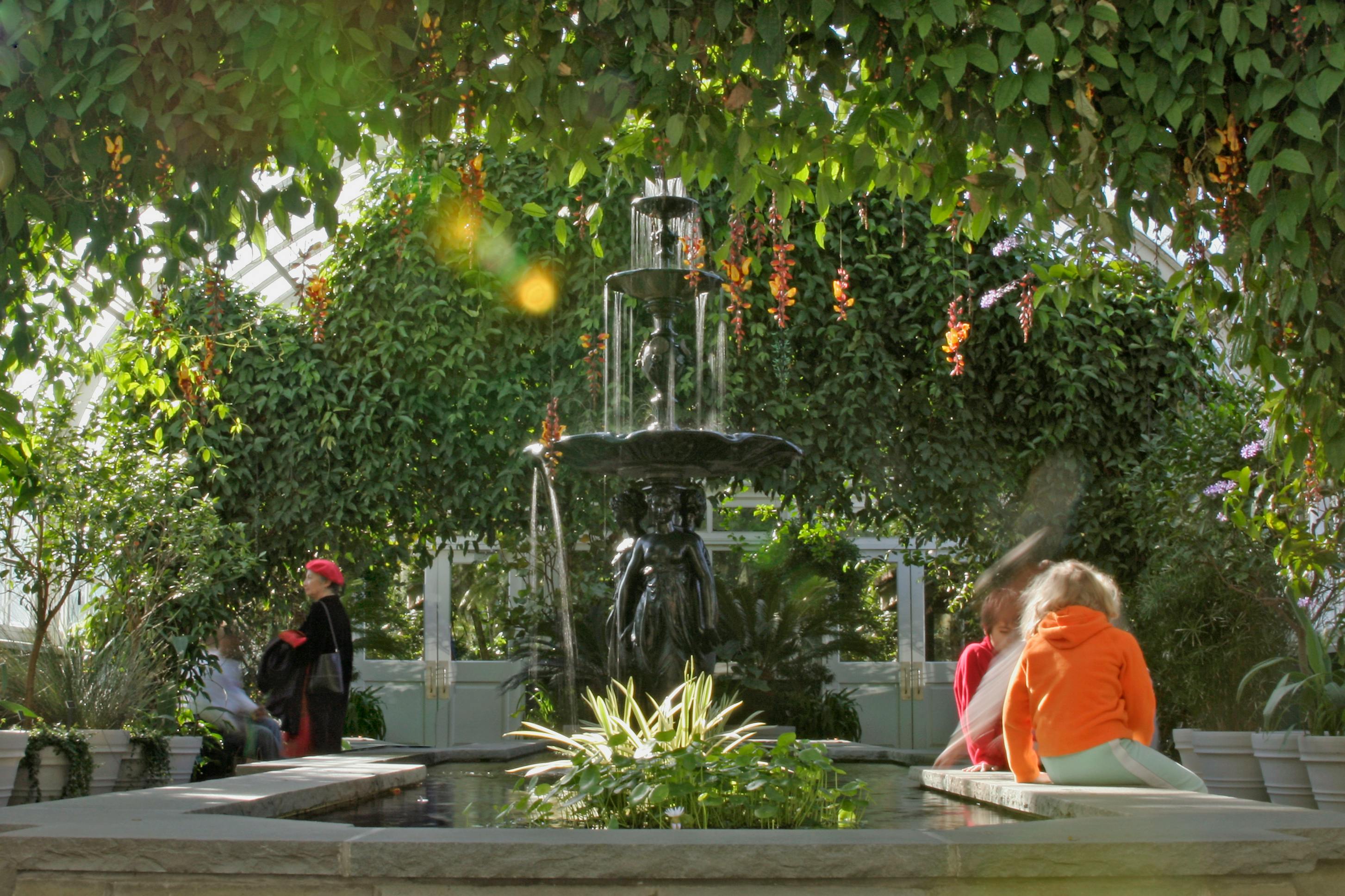 Free Stock Photo Of City Fountain New York Botanical Gardens