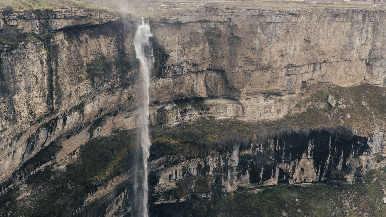 Waterfall on mountain, Lesotho