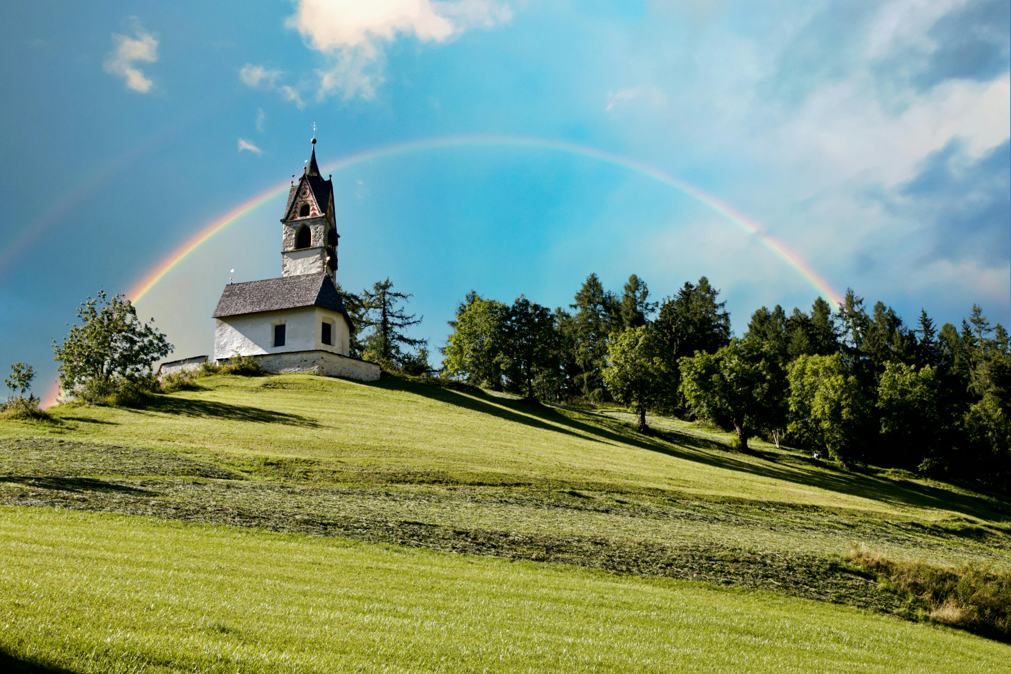 Church Under the Rainbow · Free Stock Photo