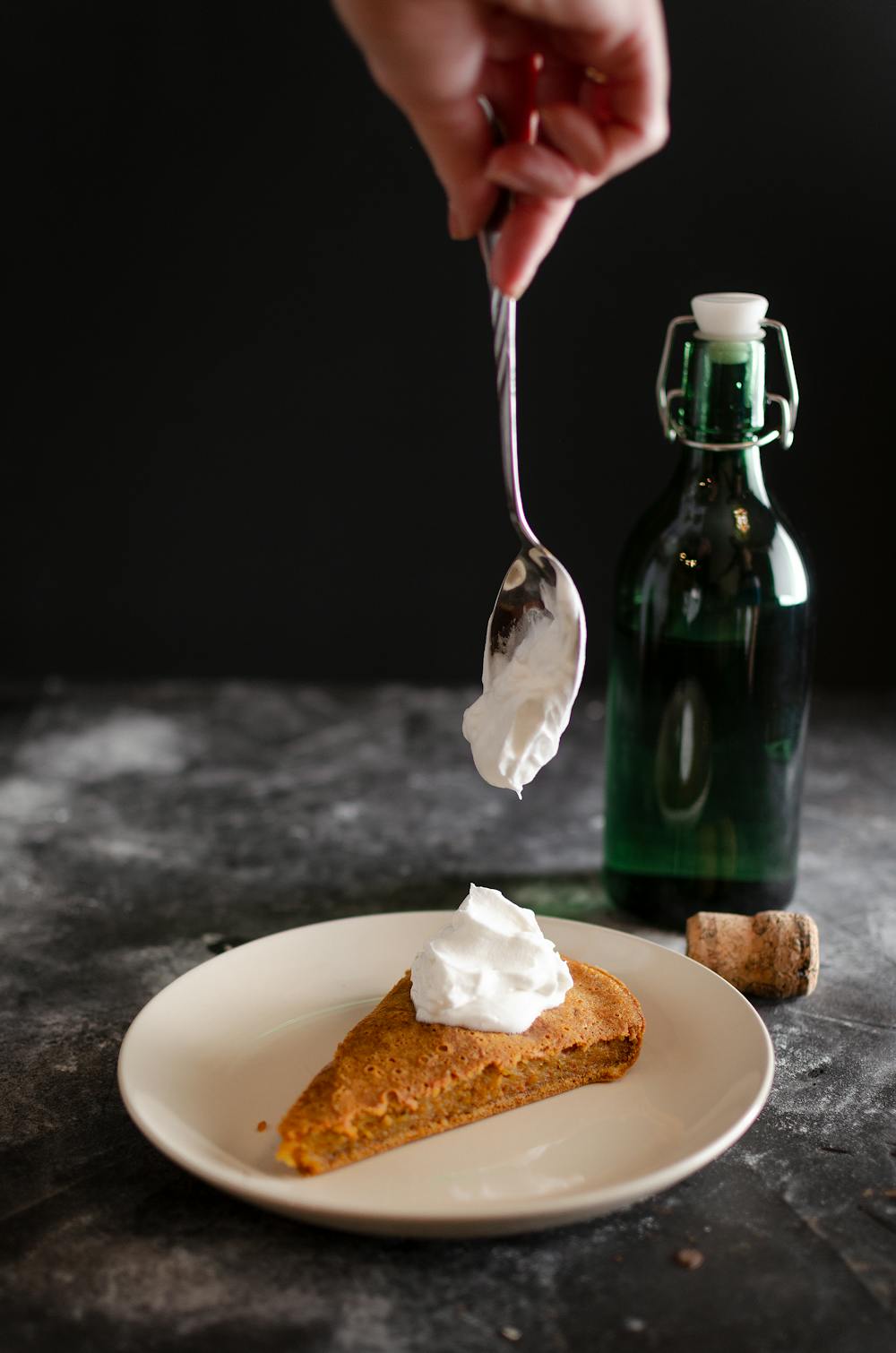 Maple Pumpkin Pie with Pecan Topping