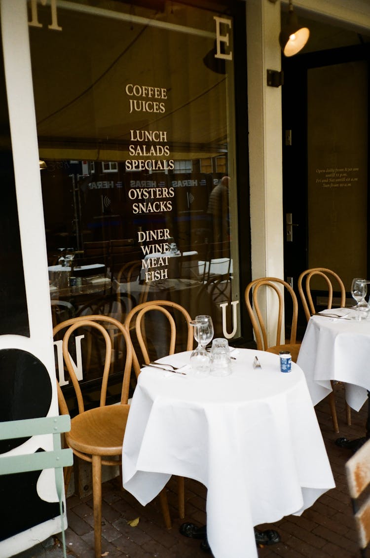 Tables In Front Of Restaurant