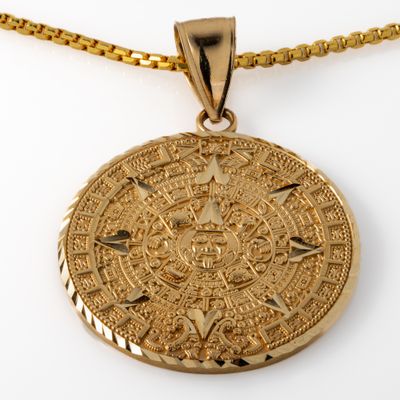 Gold Medallion Pendant Necklace