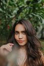 Woman with Long Wavy Hair