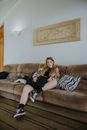 Woman Sitting on the Couch