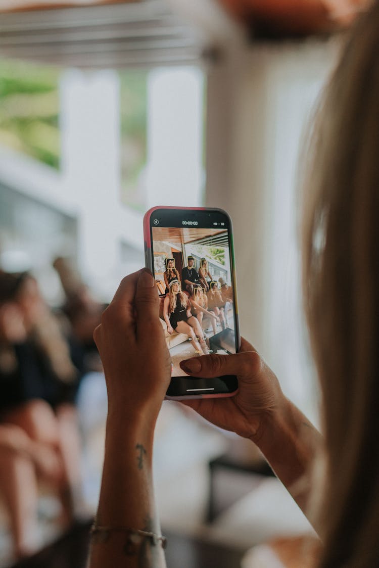 Close Up Of Woman Hands Taking Picture