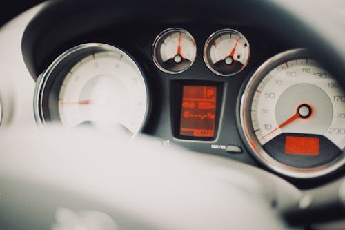 Free Instrument Panel of a Car in Close Up Photography Stock Photo