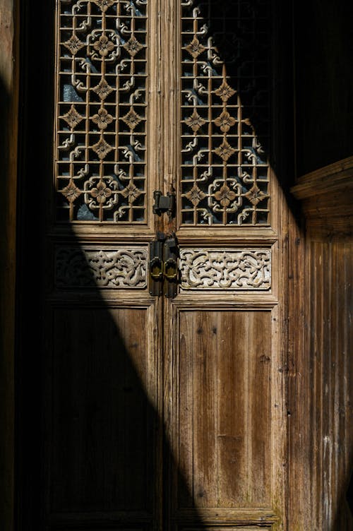 A Photo of a Wooden Door