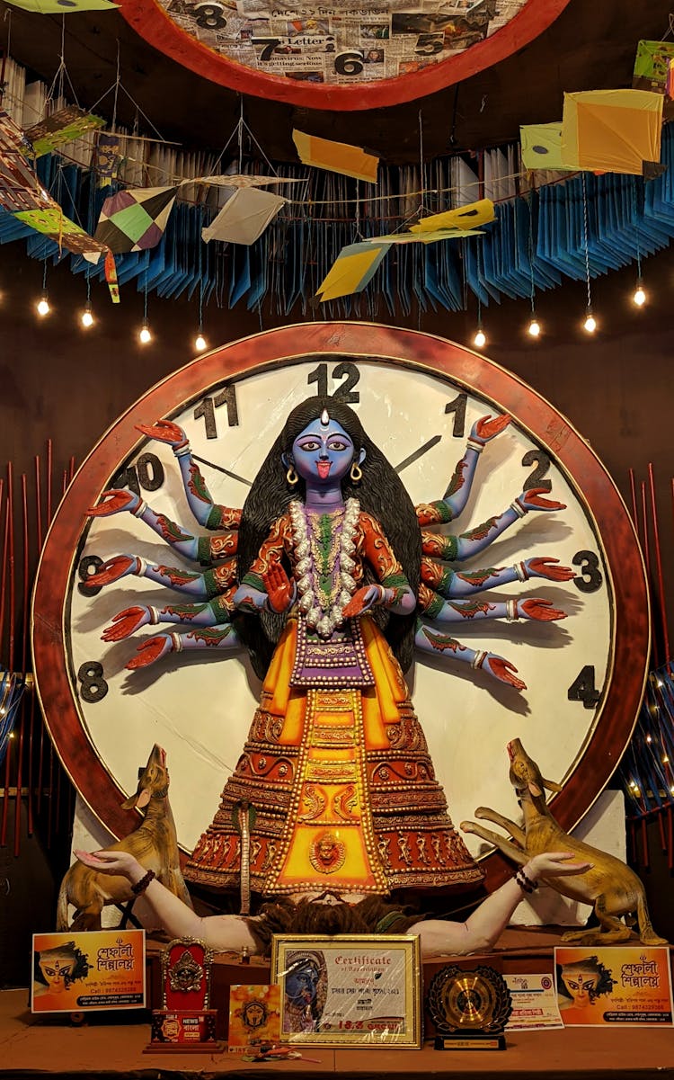 Kali Goddess On Clock