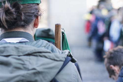 Back View of Woman in Jacket