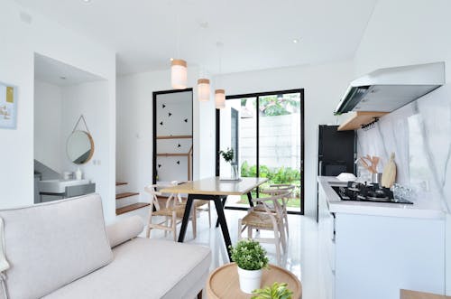 Modern Kitchen Connected with a Dining Room 