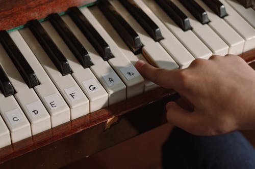 A Hand Playing the Piano