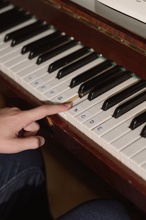 A Finger Clicking the Piano Key