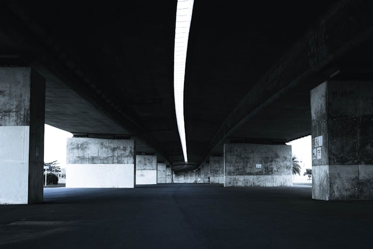 Asphalt Under Bridge