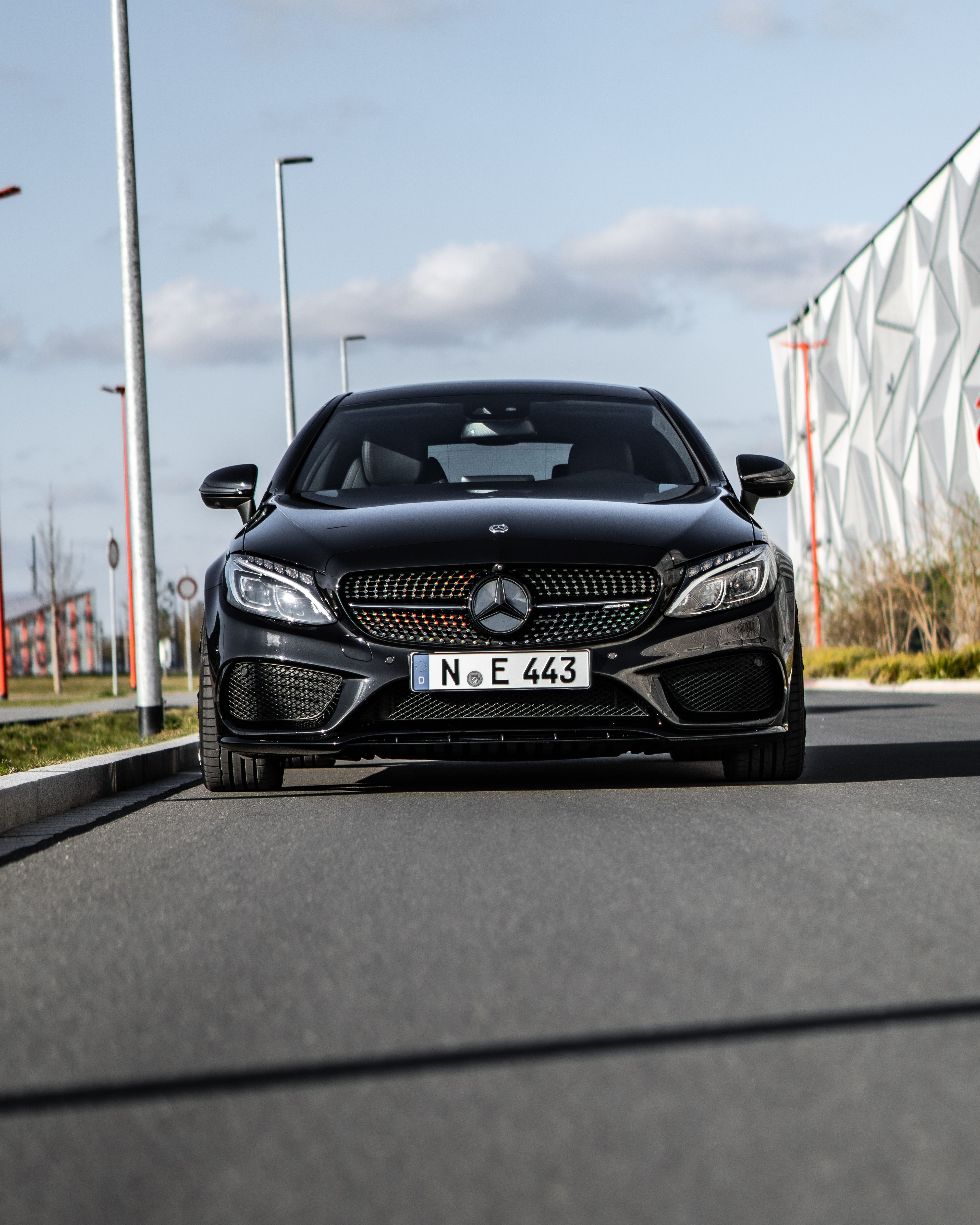 Amg Tree Silver Mercedes-benz Amg Gt Coupe Parked Beside Green Leaf Tree · Free ...