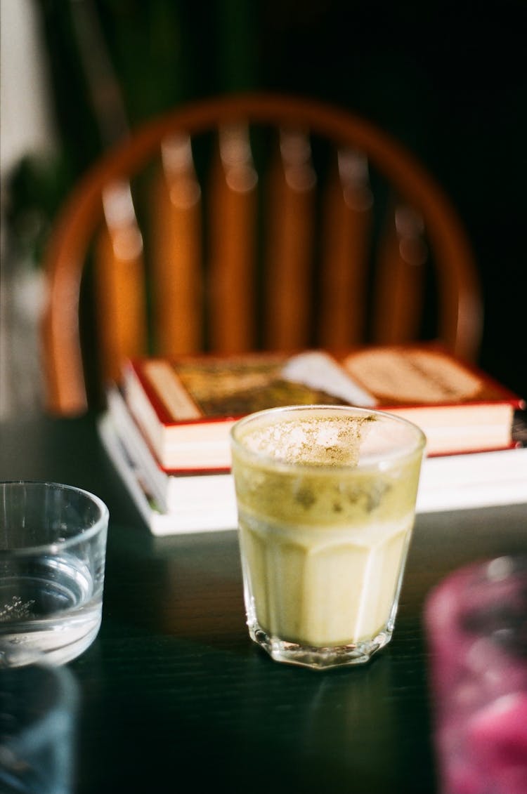 Coffee In A Glass On A Table