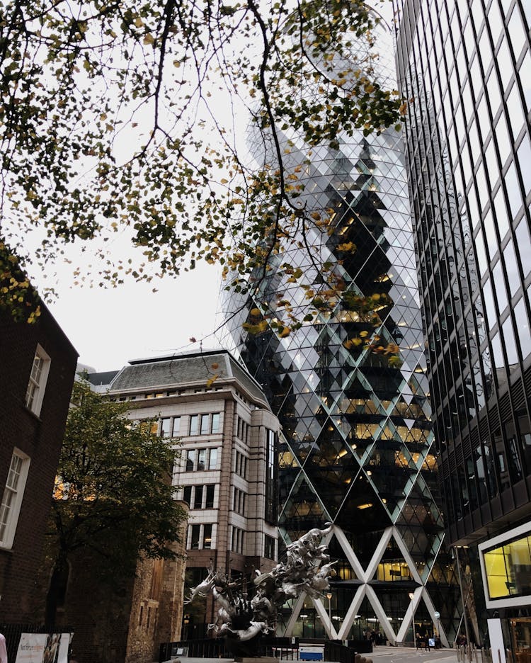 30 St Mary Axe Building In London, England 