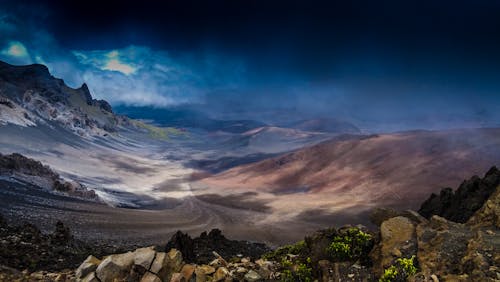 Vue Panoramique Sur Les Montagnes