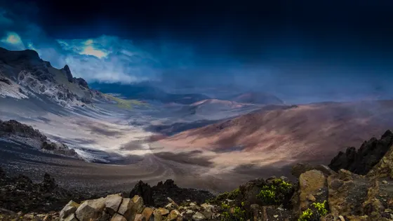 The night sky and Milky Way over Haleakala