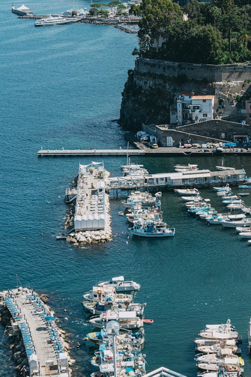 Watercrafts Docked on a Marina