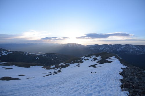 日落, 洛磯山脈, 雪 的 免费素材图片