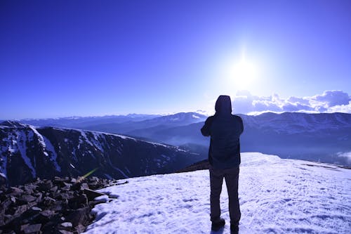 徒步旅行者, 日落, 洛磯山脈 的 免费素材图片