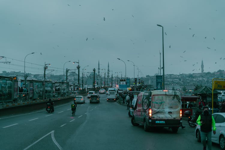 Moving Cars On The Road 