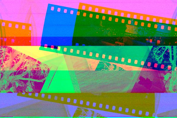 Overlapping photographic film strips in saturated colour — Alexey Demidov on Pexels