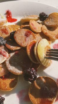 Berry Berry Bite-sized Pancakes — kidney-friendly food