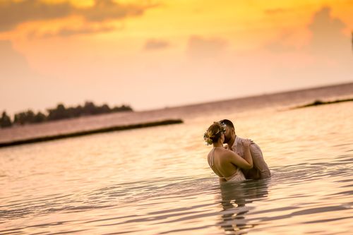 Couple smiling together in natural daylight