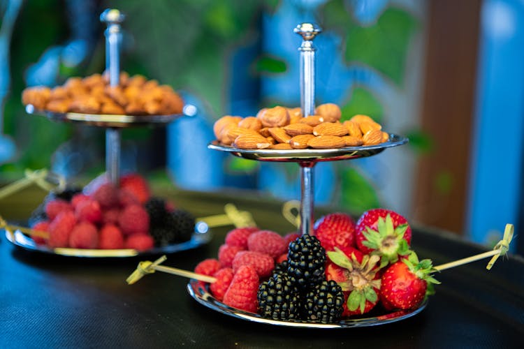 Assorted Fruit On Stainless Steel Tray