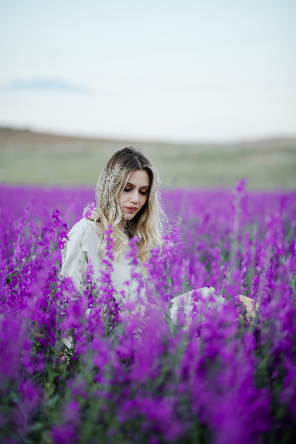 Woman In Flowers Photo of Woman in the Flower Field · Free Stock Photo