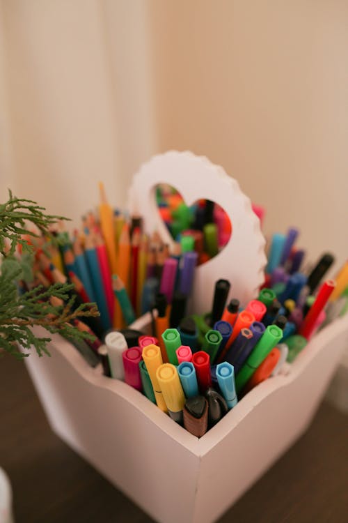 Free Close-up of Colored Pen on a Organizer Stock Photo