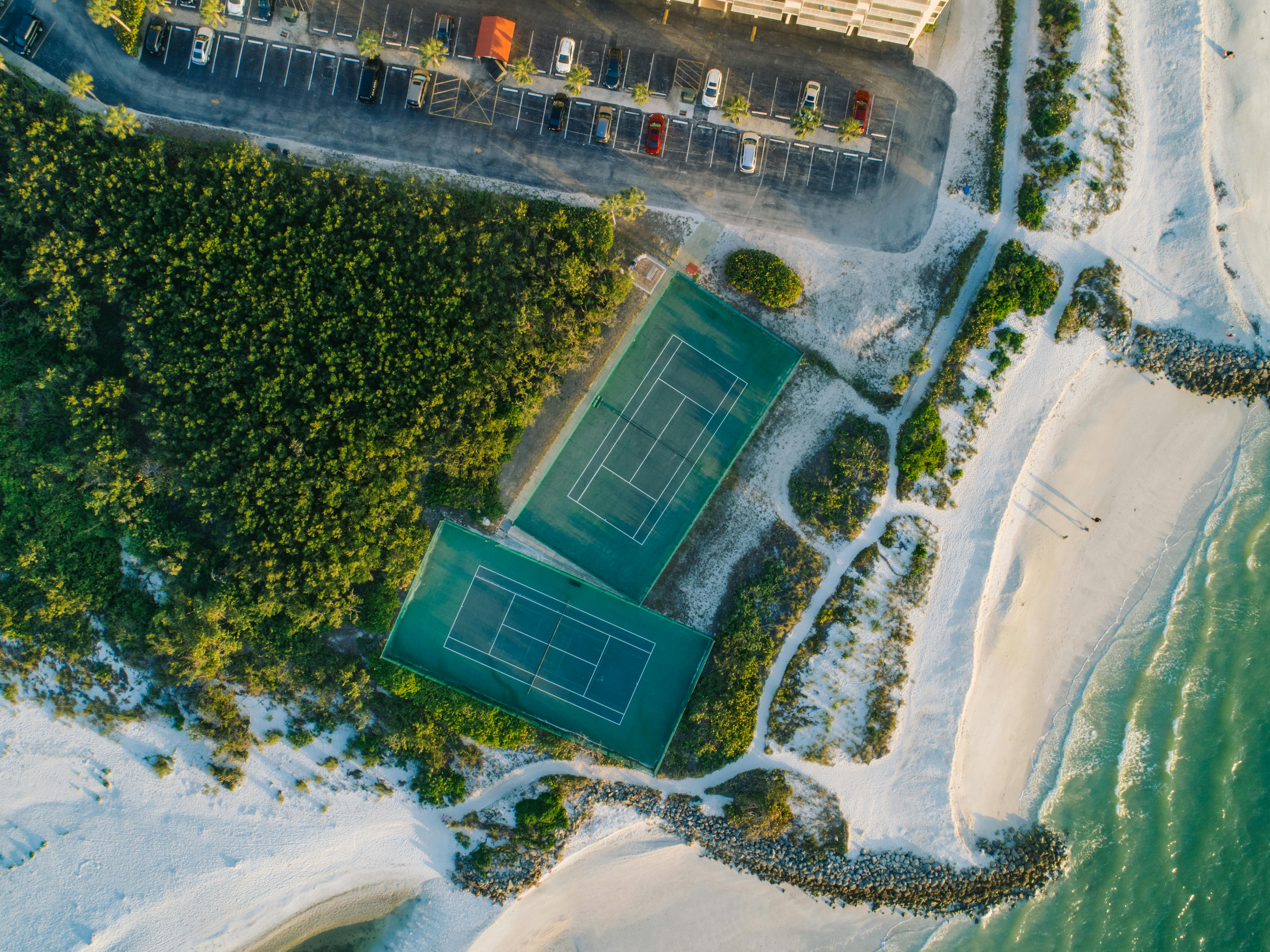 Aerial Photo of Tennis Courts · Free Stock Photo