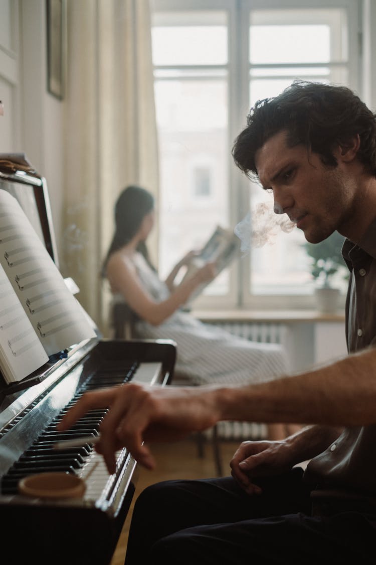 Man Playing Piano