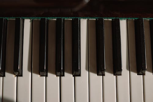 Free Close-Up Shot of Piano Keys Stock Photo