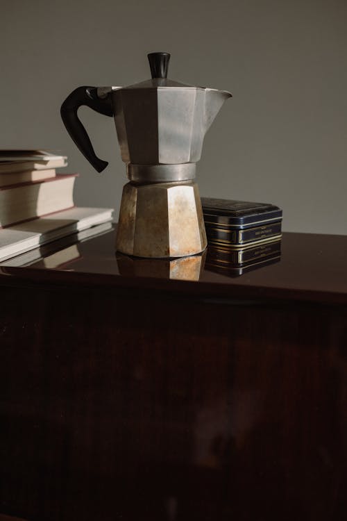 Coffee Pot on a Cabinet 