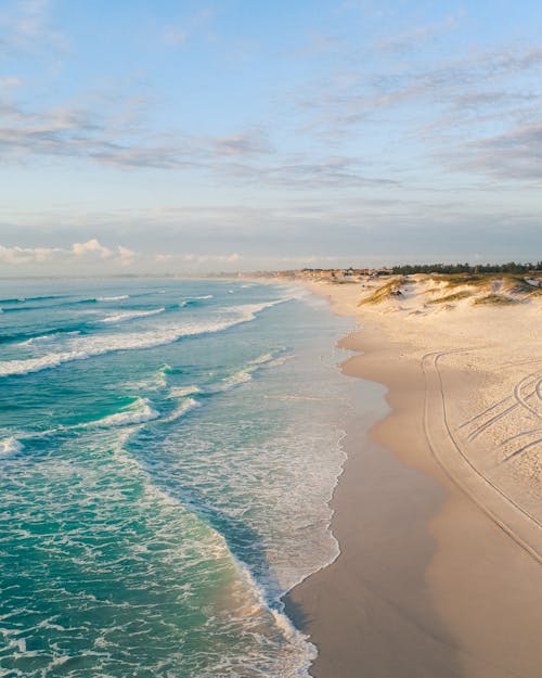 Ücretsiz arazi üzerinde ufuk, Brezilya, dalgalar içeren Ücretsiz stok fotoğraf Stok Fotoğraflar