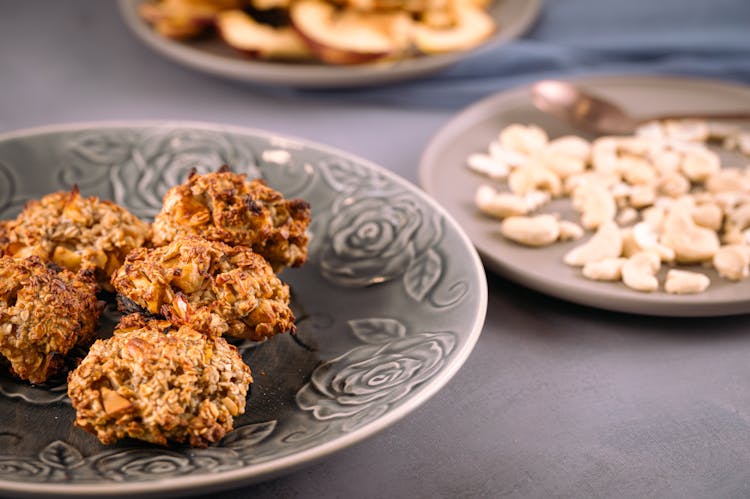 Cookies And Snacks On Plates