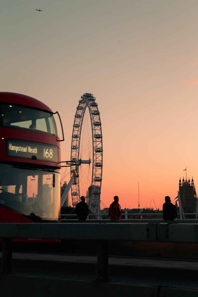 People Walking During Sunset In London