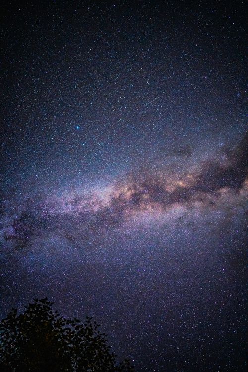 Free A breathtaking view of the Milky Way galaxy on a clear, starry night, showcasing the beauty of the universe. Stock Photo